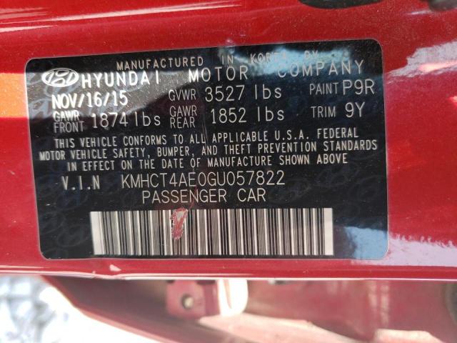 Photo 11 VIN: KMHCT4AE0GU057822 - HYUNDAI ACCENT SE 