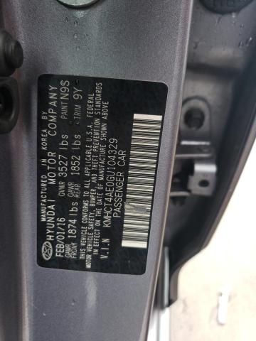 Photo 11 VIN: KMHCT4AE0GU104329 - HYUNDAI ACCENT 