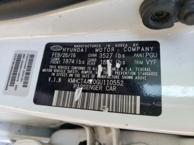 Photo 9 VIN: KMHCT4AE0GU110552 - HYUNDAI ACCENT SE 