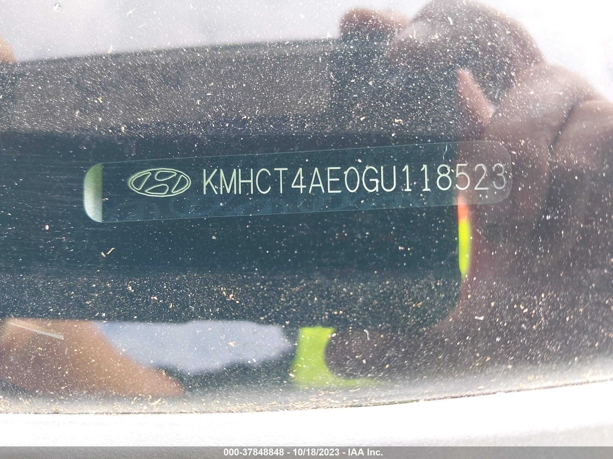 Photo 8 VIN: KMHCT4AE0GU118523 - HYUNDAI ACCENT 