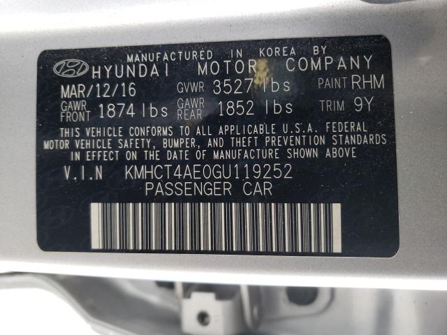 Photo 9 VIN: KMHCT4AE0GU119252 - HYUNDAI ACCENT SE 