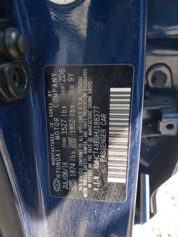 Photo 11 VIN: KMHCT4AE0HU188377 - HYUNDAI ACCENT 