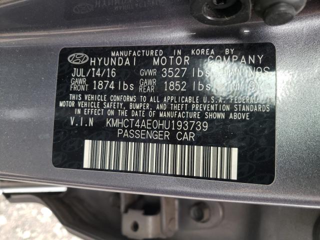 Photo 9 VIN: KMHCT4AE0HU193739 - HYUNDAI ACCENT SE 