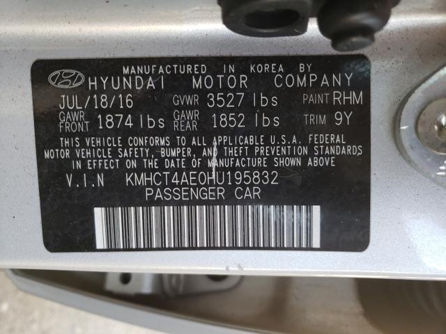 Photo 9 VIN: KMHCT4AE0HU195832 - HYUNDAI ACCENT SE 