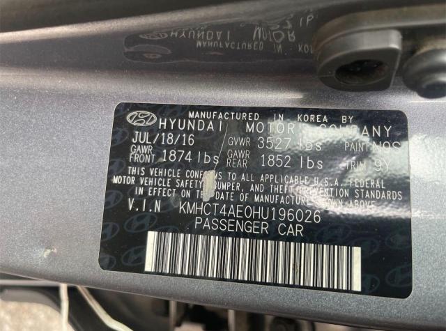 Photo 9 VIN: KMHCT4AE0HU196026 - HYUNDAI ACCENT 