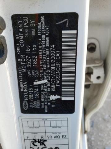 Photo 12 VIN: KMHCT4AE0HU200074 - HYUNDAI ACCENT SE 