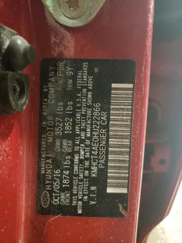 Photo 11 VIN: KMHCT4AE0HU222866 - HYUNDAI ACCENT 