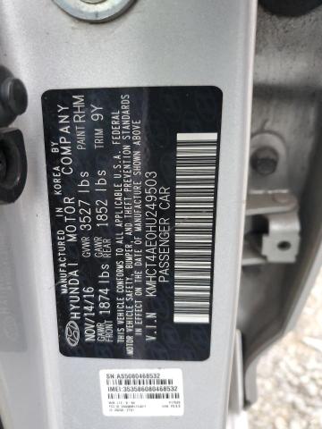 Photo 11 VIN: KMHCT4AE0HU249503 - HYUNDAI ACCENT SE 