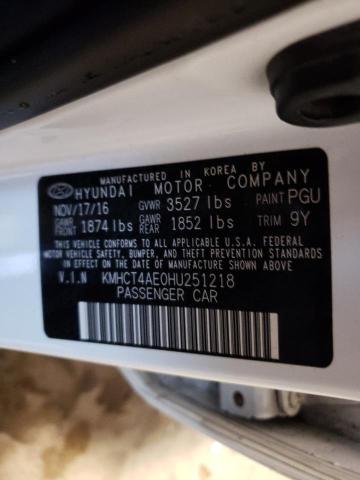 Photo 9 VIN: KMHCT4AE0HU251218 - HYUNDAI ACCENT SE 