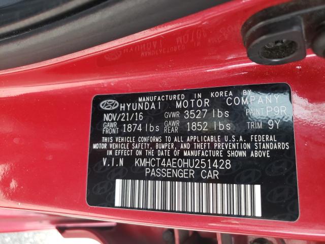 Photo 9 VIN: KMHCT4AE0HU251428 - HYUNDAI ACCENT SE 