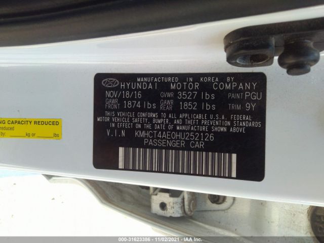 Photo 8 VIN: KMHCT4AE0HU252126 - HYUNDAI ACCENT 