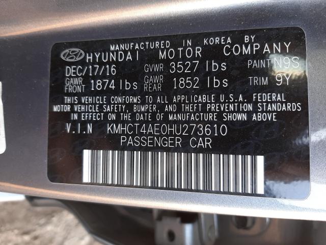 Photo 9 VIN: KMHCT4AE0HU273610 - HYUNDAI ACCENT 