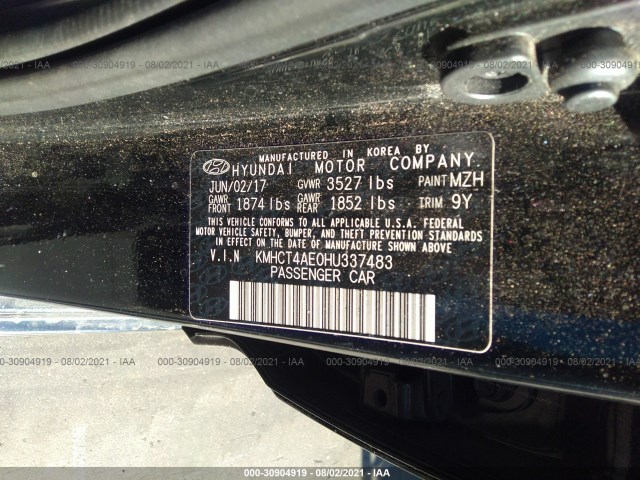 Photo 8 VIN: KMHCT4AE0HU337483 - HYUNDAI ACCENT 