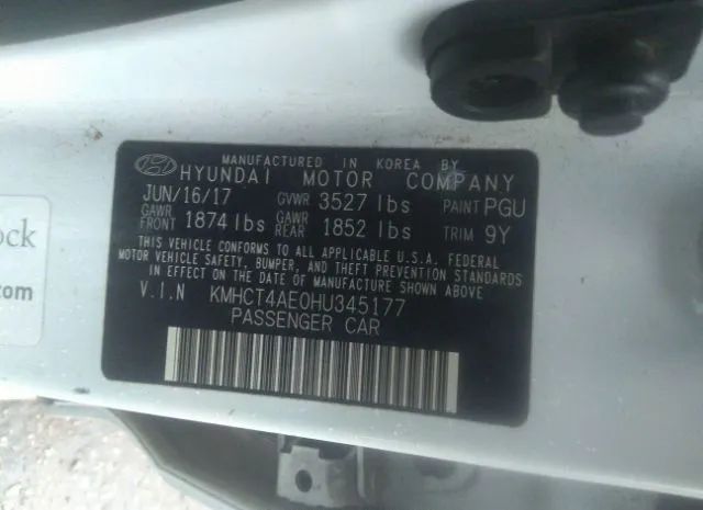 Photo 8 VIN: KMHCT4AE0HU345177 - HYUNDAI ACCENT 