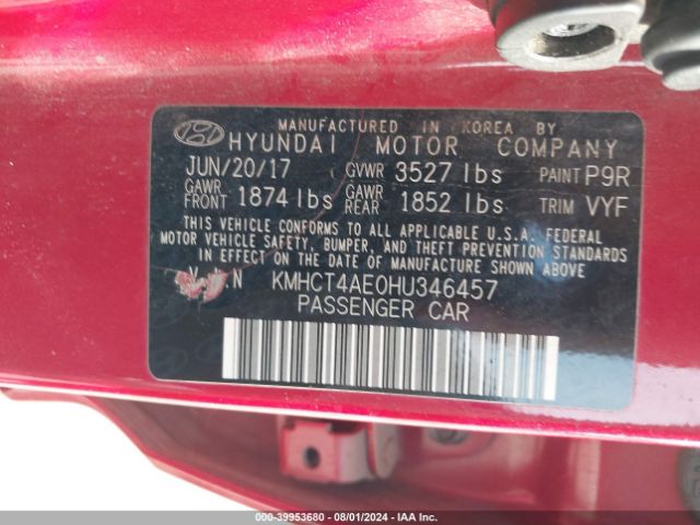 Photo 8 VIN: KMHCT4AE0HU346457 - HYUNDAI ACCENT 