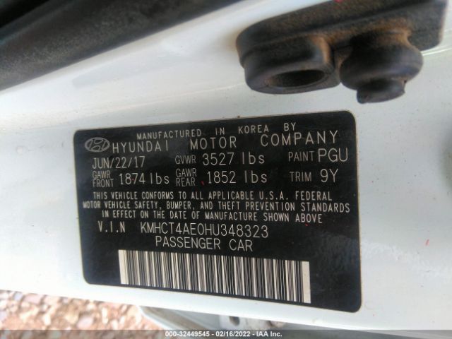 Photo 8 VIN: KMHCT4AE0HU348323 - HYUNDAI ACCENT 