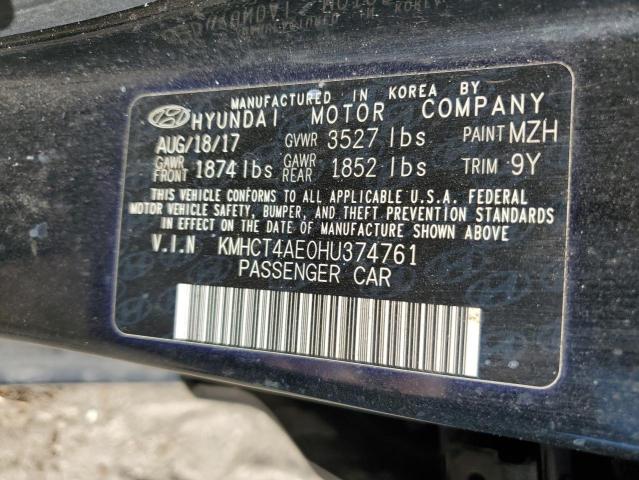 Photo 12 VIN: KMHCT4AE0HU374761 - HYUNDAI ACCENT SE 