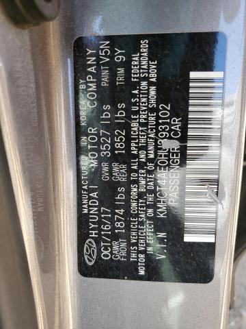 Photo 11 VIN: KMHCT4AE0HU393102 - HYUNDAI ACCENT SE 