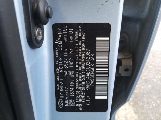 Photo 9 VIN: KMHCT4AE1CU242987 - HYUNDAI ACCENT GLS 