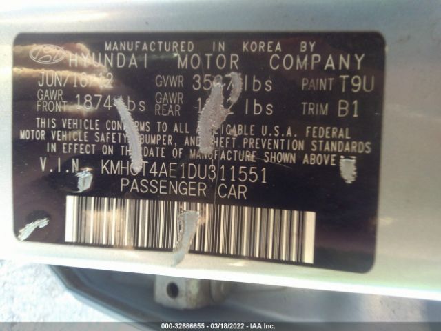 Photo 8 VIN: KMHCT4AE1DU311551 - HYUNDAI ACCENT 