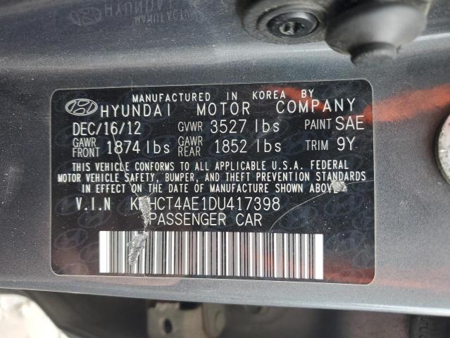 Photo 12 VIN: KMHCT4AE1DU417398 - HYUNDAI ACCENT 