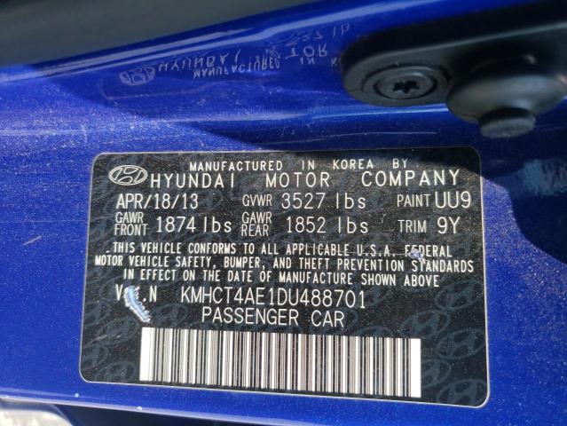 Photo 9 VIN: KMHCT4AE1DU488701 - HYUNDAI ACCENT GLS 