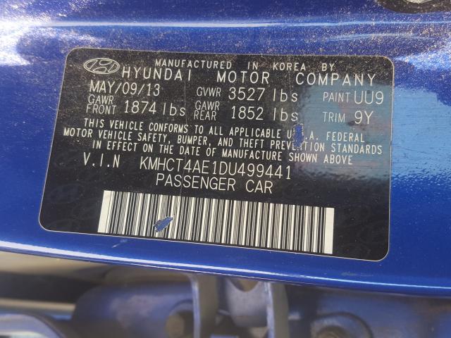 Photo 9 VIN: KMHCT4AE1DU499441 - HYUNDAI ACCENT GLS 