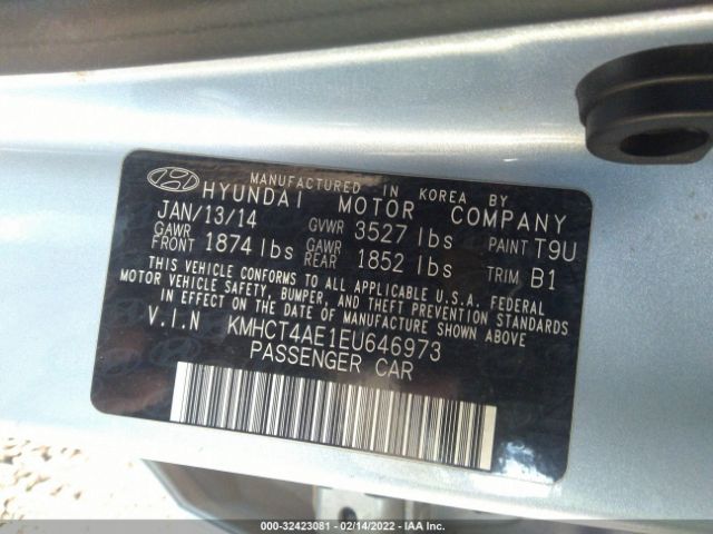 Photo 8 VIN: KMHCT4AE1EU646973 - HYUNDAI ACCENT 