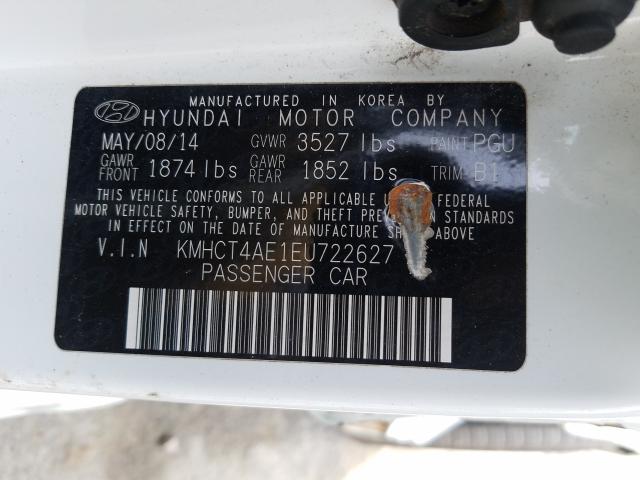 Photo 9 VIN: KMHCT4AE1EU722627 - HYUNDAI ACCENT GLS 