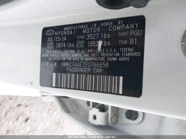 Photo 8 VIN: KMHCT4AE1EU766658 - HYUNDAI ACCENT 