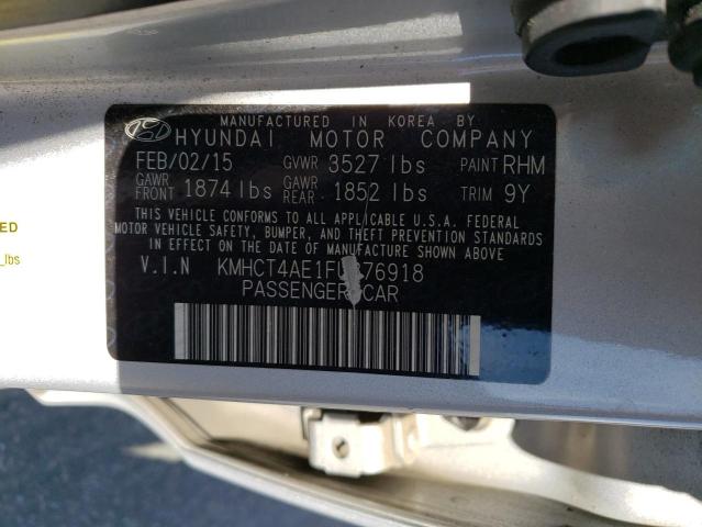 Photo 9 VIN: KMHCT4AE1FU876918 - HYUNDAI ACCENT GLS 