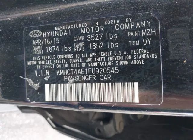 Photo 8 VIN: KMHCT4AE1FU920545 - HYUNDAI ACCENT 