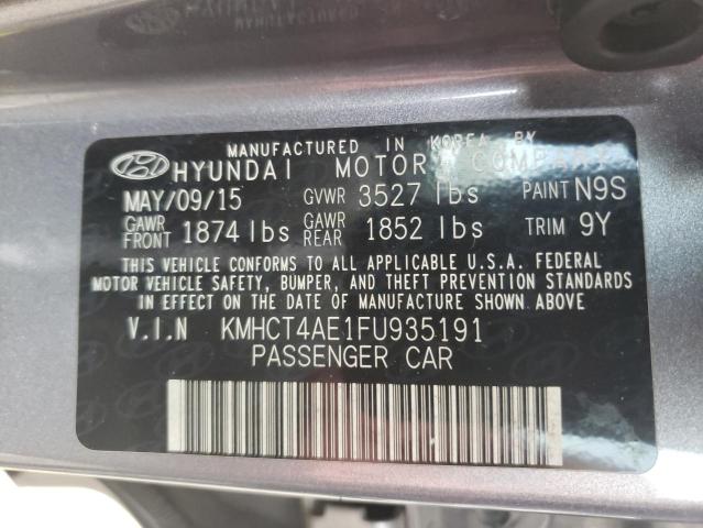 Photo 9 VIN: KMHCT4AE1FU935191 - HYUNDAI ACCENT GLS 