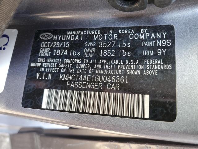 Photo 11 VIN: KMHCT4AE1GU046361 - HYUNDAI ACCENT 