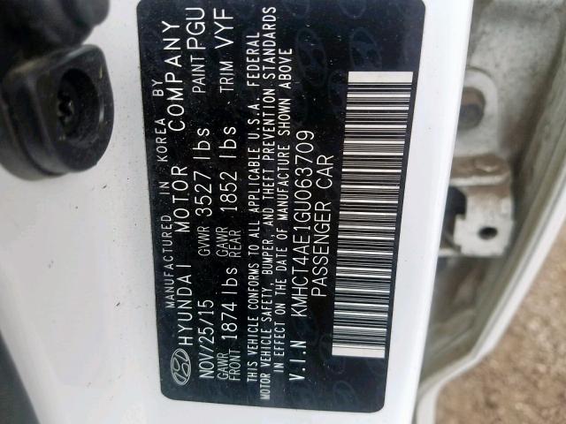 Photo 9 VIN: KMHCT4AE1GU063709 - HYUNDAI ACCENT SE 