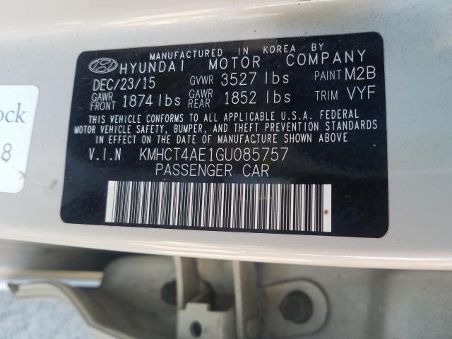 Photo 9 VIN: KMHCT4AE1GU085757 - HYUNDAI ACCENT SE 