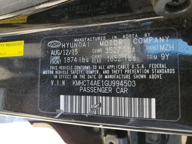 Photo 11 VIN: KMHCT4AE1GU994503 - HYUNDAI ACCENT SE 