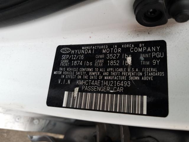 Photo 9 VIN: KMHCT4AE1HU216493 - HYUNDAI ACCENT SE 