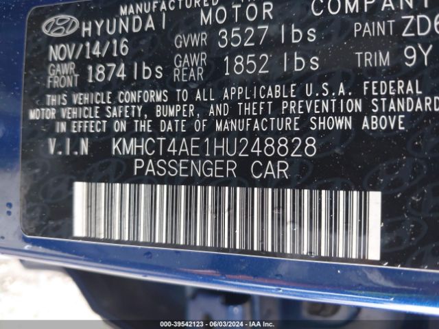 Photo 8 VIN: KMHCT4AE1HU248828 - HYUNDAI ACCENT 