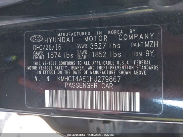 Photo 8 VIN: KMHCT4AE1HU279867 - HYUNDAI ACCENT 