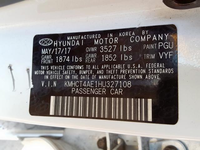 Photo 9 VIN: KMHCT4AE1HU327108 - HYUNDAI ACCENT SE 