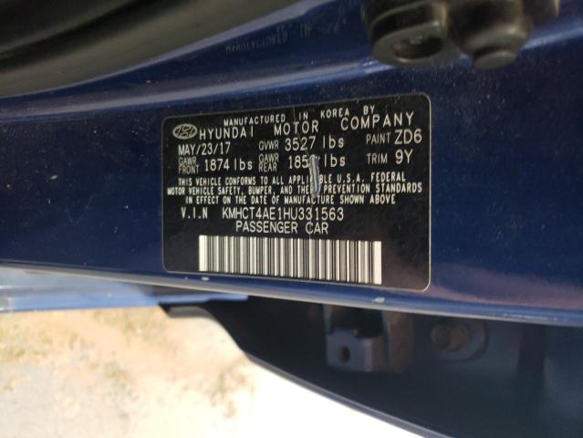 Photo 11 VIN: KMHCT4AE1HU331563 - HYUNDAI ACCENT 