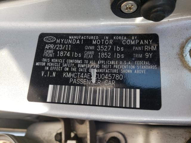 Photo 9 VIN: KMHCT4AE2CU045780 - HYUNDAI ACCENT GLS 