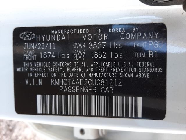 Photo 9 VIN: KMHCT4AE2CU081212 - HYUNDAI ACCENT GLS 