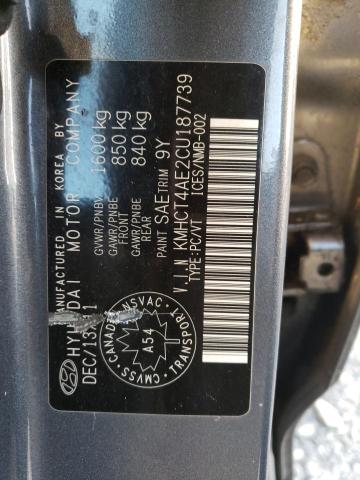 Photo 11 VIN: KMHCT4AE2CU187739 - HYUNDAI ACCENT 