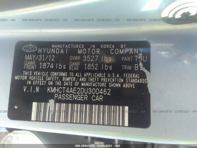 Photo 8 VIN: KMHCT4AE2DU300462 - HYUNDAI ACCENT 