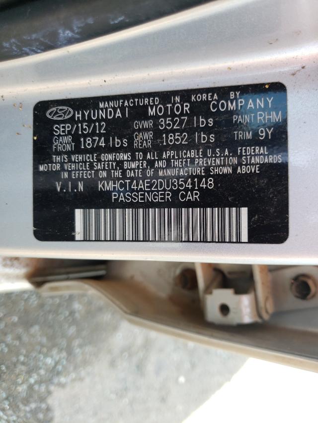 Photo 9 VIN: KMHCT4AE2DU354148 - HYUNDAI ACCENT GLS 