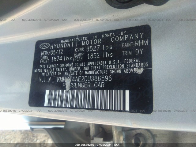 Photo 8 VIN: KMHCT4AE2DU386596 - HYUNDAI ACCENT 