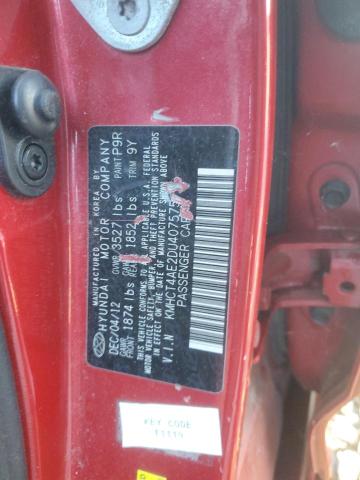 Photo 11 VIN: KMHCT4AE2DU407575 - HYUNDAI ACCENT GLS 