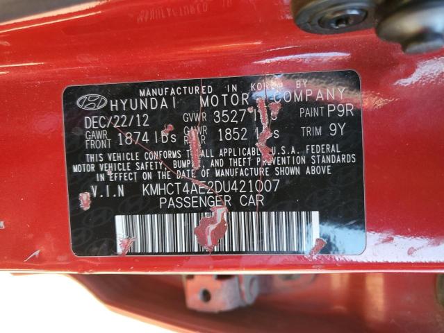 Photo 11 VIN: KMHCT4AE2DU421007 - HYUNDAI ACCENT GLS 